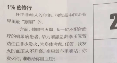 任正非——不要努力修炼做一个完人